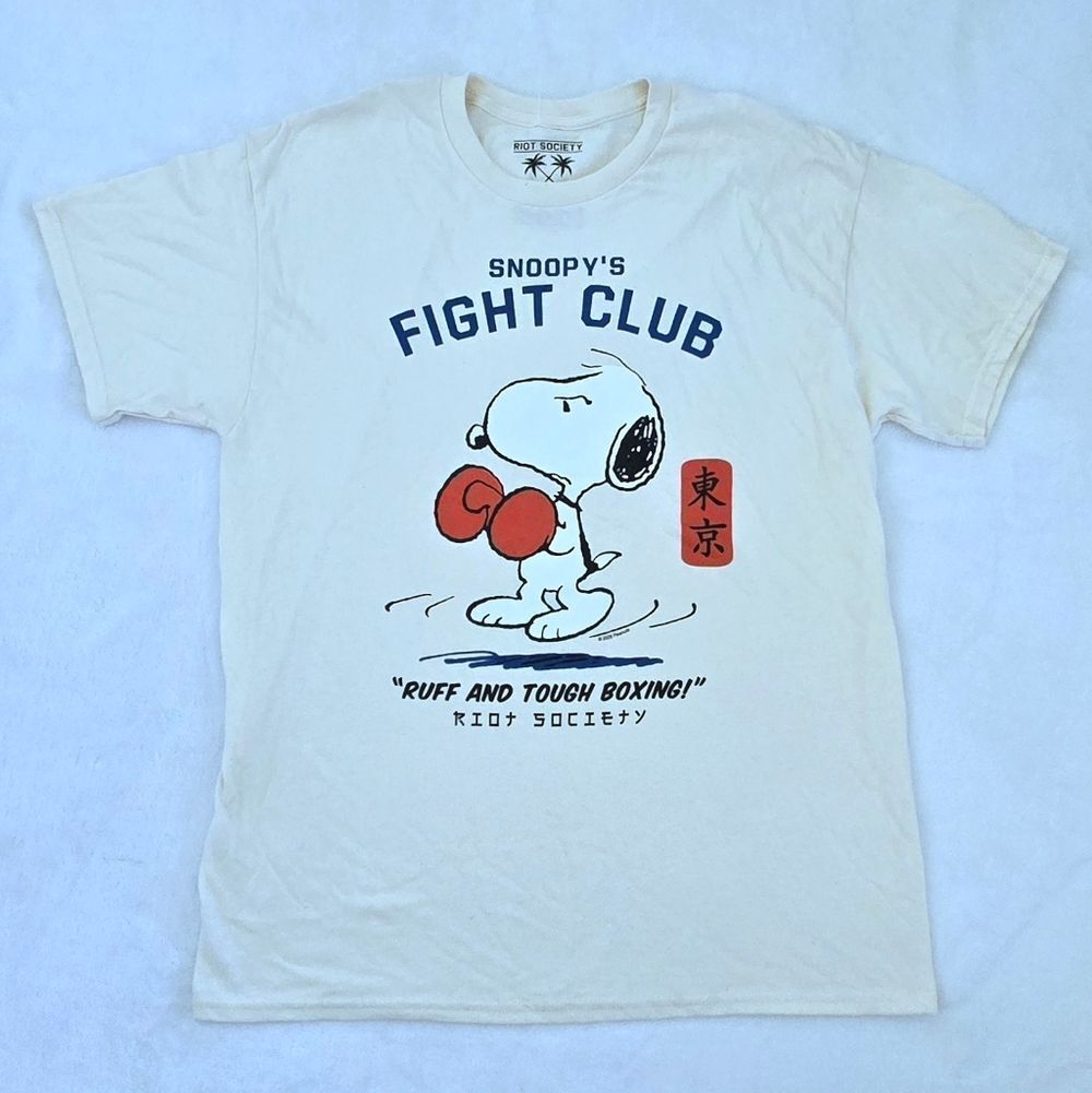 Riot Society "Snoopy's🐕 Fight🥊 Club" Graphic Tee👕 - NWOT